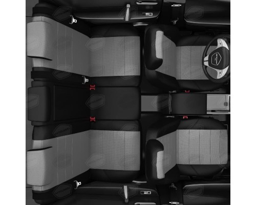 Чехлы на сиденья АвтоЛидер для Citroen Jumper (2006-2022) черно-Серые Артикул CI04-0501-FI08-0301-PG21-EC02 Фото