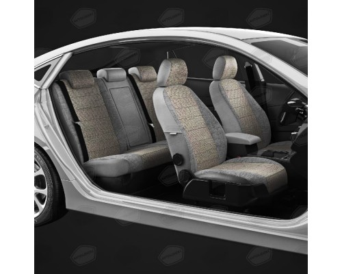 Чехлы на сиденья АвтоЛидер для Renault Duster (2015-2020) Серые Артикул RN22-0305-NI19-1508-LEN01 Фото