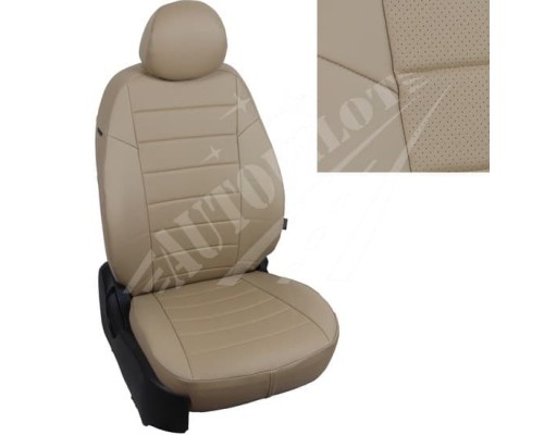 Чехлы на сиденья из экокожи (темно-Бежевые) для Sandero II (без подушек безопасности) c 14г. Фото