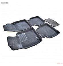 Коврики салона Euromat3D Business текстильные  для Lexus ES (2018-2023) (Серый цвет) Артикул EMC3D-005101G