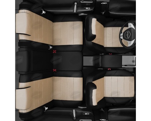 Чехлы на сиденья АвтоЛидер для Fiat Fullback 4 дв. (2016-2020) черно-Бежевые Артикул MI18-1104-FI08-0401-EC04 Фото