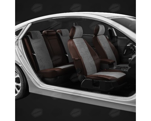 Чехлы на сиденья АвтоЛидер для Fiat Fullback 4 дв. (2016-2020) шоколад темно-Серые Артикул MI18-1104-FI08-0401-EC16 Фото