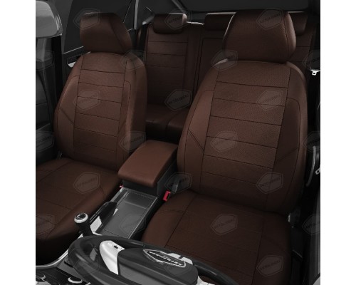 Чехлы на сиденья АвтоЛидер для Renault Duster (2015-2020) шоколад Артикул RN22-0303-NI19-1509-EC29 Фото