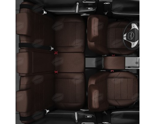 Чехлы на сиденья АвтоЛидер для Renault Duster (2015-2020) шоколад Артикул RN22-0303-NI19-1509-EC29 Фото