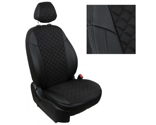 Чехлы на сиденья Автопилот Ромб для Renault Duster (2010-2015) Черные Артикул re-dt-d11-chch-ar Фото