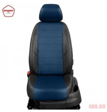 Чехлы "АвтоЛидер" экокожа для Suzuki SX4 (2013-2023) черно-синий  Артикул SZ25-0204-EC05