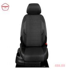 Чехлы на сиденья АвтоЛидер для Ford C-Max (2003-2010) Черные креп, белая точка жаккард Артикул FD13-0401-JK1