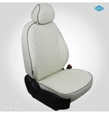 Чехлы на сиденья "Автопилот" для SsangYong Kyron (2005-2015) белый ромб Артикул ss-kr-kr-bb-r