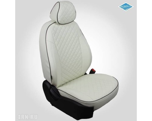 Чехлы на сиденья Автопилот для SsangYong Kyron (2005-2015) белый ромб Артикул ss-kr-kr-bb-r Фото