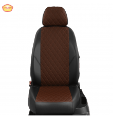 Чехлы на сиденья АвтоЛидер для Renault Duster (2021-2023) шоколад-Черные Артикул RN22-0307-EC11-R-chc