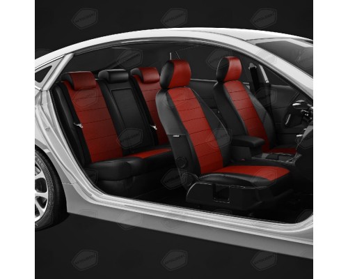 Чехлы на сиденья АвтоЛидер для Fiat Fullback 4 дв. (2016-2020) черно-красный Артикул MI18-1104-FI08-0401-EC06 Фото