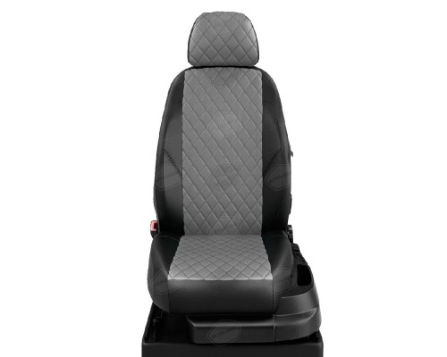 Чехлы на сиденья АвтоЛидер для Mitsubishi Outlander XL (2007-2012) Черные темно-Серые Артикул CI04-0401-MI18-0902-PG21-EC13-R-gra Фото