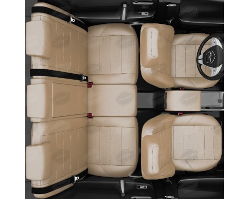 Чехлы на сиденья АвтоЛидер для BMW 1-Серия (F20) (2011-2019) Бежевые Артикул BW02-0102-BW02-0104-EC26 Фото