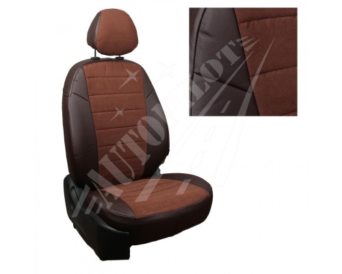Чехлы на сиденья из алькантары (шоколад) для Mazda 3 (BP) седан c 19г. Фото