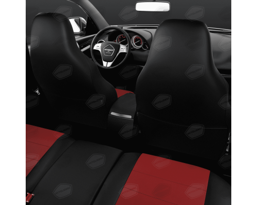 Чехлы Рекаро универсальные из экокожи Черно-Красные, Артикул: UREK31-0304 Фото