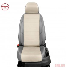 Чехлы на сиденья АвтоЛидер для Toyota Verso (2012-2018) светло-Серые, кремовый  Артикул TA27-1403-EC18