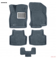 Коврики салона 3D Lux текстильные  для Volkswagen Taos (2021-2023) (Серый цвет) Артикул EM3D-004501G