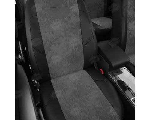 Чехлы на сиденья АвтоЛидер для Suzuki Vitara (1998-2005) Черные темно-Серые алькантара Артикул SZ25-0301-CH03-1301-EC13 Фото