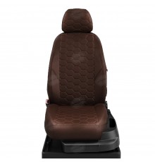 Чехлы на сиденья АвтоЛидер для Hyundai Solaris (2017-2023) шоколад Артикул HY15-0607-KA15-0308-EC29-ST-chc