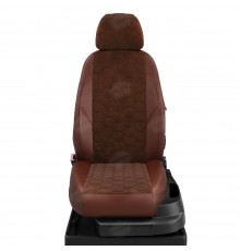 Чехлы на сиденья АвтоЛидер для Hyundai Solaris (2010-2016) шоколад Артикул HY15-0605-KA15-0307-EC43-ST-chc