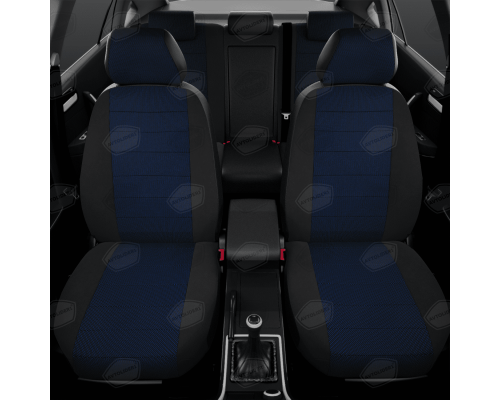 Универсальные чехлы Avtolider, Синий Жаккард / Чёрный, Артикул: UJK31-0104 Фото