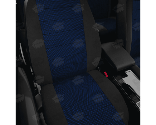 Универсальные чехлы Avtolider, Синий Жаккард / Чёрный, Артикул: UJK31-0104 Фото