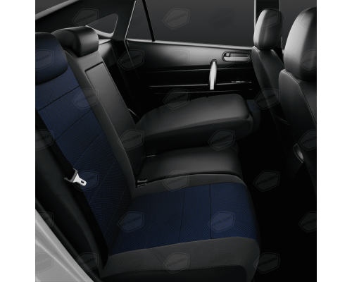 Универсальные чехлы Avtolider, Синий Жаккард / Чёрный, Артикул: UJK31-0104 Фото