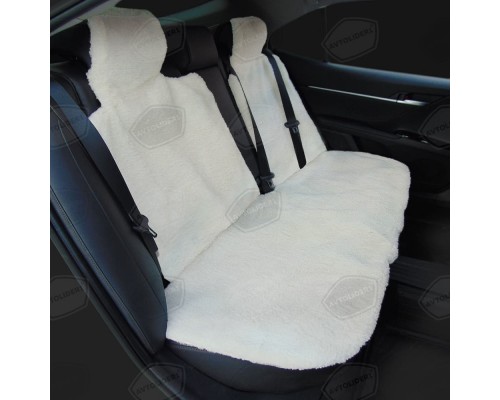 Накидки меховые Аляска ЦЕЛЬНЫЕ 1 Сорт Слоновая кость Зад короткий ворс (диван + 2 спинки) Фото