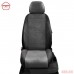 Чехлы на сиденья АвтоЛидер для Toyota Corolla (2000-2008) Черные темно-серая алькантара Артикул TA27-0605-EC13 Фото
