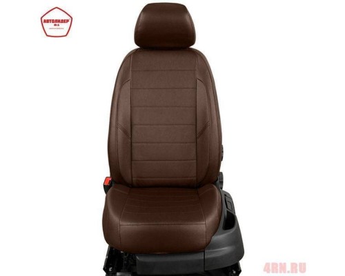 Чехлы АвтоЛидер экокожа для Nissan Almera (2013-2018) шоколад  Артикул NI19-0404-EC29 Фото