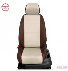 Чехлы на сиденья АвтоЛидер для Chevrolet Cobalt (2011-2015) шоколад кремовый  Артикул CH03-1001-EC21