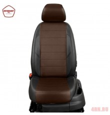 Чехлы на сиденья АвтоЛидер для Nissan X-Trail (2007-2014) черно-шоколад  Артикул NI19-0902-EC11