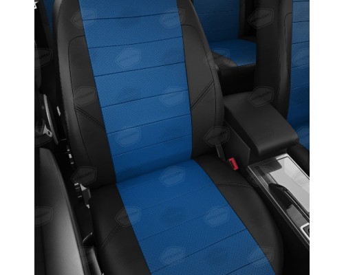Чехлы на сиденья АвтоЛидер для BMW 1-Серия (F20) (2011-2019) черно-синий Артикул BW02-0102-BW02-0104-EC05 Фото