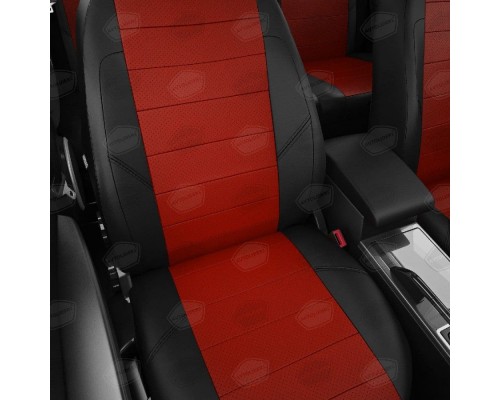Чехлы на сиденья АвтоЛидер для Peugeot Partner Tepee (2007-2018) черно-красный Артикул PG21-0905-CI21-0905-EC06 Фото
