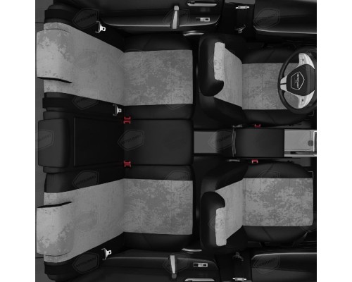 Чехлы на сиденья АвтоЛидер для Chery Tiggo FL (2013-2015) Черные светло-Серые Артикул CR10-0302-VR39-0202-EC12 Фото