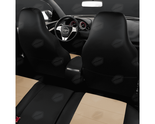 Чехлы Рекаро универсальные из экокожи Черно-Бежевые, Артикул: UREK31-0306 Фото