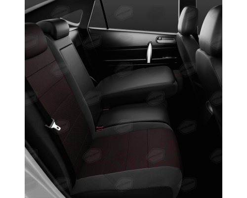 Универсальные чехлы Avtolider, Красный Жаккард / Чёрный, Артикул: UJK31-0105 Фото