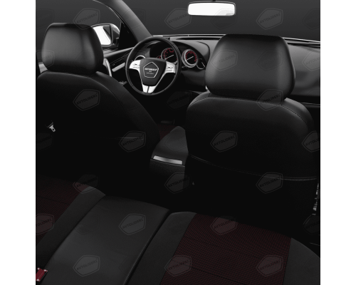 Универсальные чехлы Avtolider, Красный Жаккард / Чёрный, Артикул: UJK31-0105 Фото