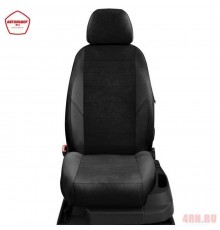 Чехлы на сиденья АвтоЛидер для Citroen C4 Picasso (2006-2013) черная алькантара Артикул CI04-0106-EC14