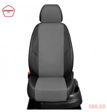 Чехлы на сиденья АвтоЛидер для Renault Scenic (2010-2013) черно-Серые креп Артикул RN22-0603-KK2