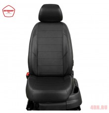 Чехлы на сиденья АвтоЛидер для Seat Leon (2013-2020) Черные  Артикул SU36-0001-EC01