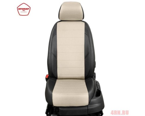 Чехлы на сиденья АвтоЛидер для Mazda 5 (2005-2010) черно-кремовый  Артикул MZ16-0201-EC08 Фото