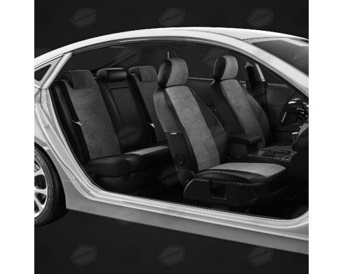 Чехлы на сиденья АвтоЛидер для Ford Kuga (2008-2013) Черные темно-Серые Артикул FD13-0304-FD13-0801-EC13 Фото