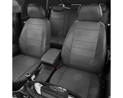 Чехлы на сиденья АвтоЛидер для BMW 1-Серия (F20) (2011-2019) темно-Серые Артикул BW02-0101-BW02-0103-EC20 Фото