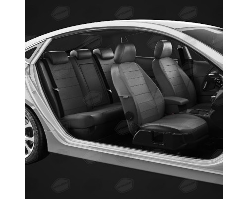 Чехлы на сиденья АвтоЛидер для BMW 1-Серия (F20) (2011-2019) темно-Серые Артикул BW02-0101-BW02-0103-EC20 Фото