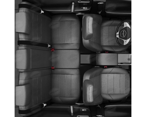 Чехлы на сиденья АвтоЛидер для BMW 1-Серия (F20) (2011-2019) темно-Серые Артикул BW02-0101-BW02-0103-EC20 Фото