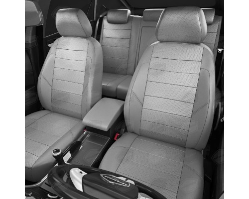Чехлы на сиденья АвтоЛидер для Peugeot Partner Tepee (2007-2018) светло-Серые Артикул PG21-0905-CI21-0905-EC23 Фото