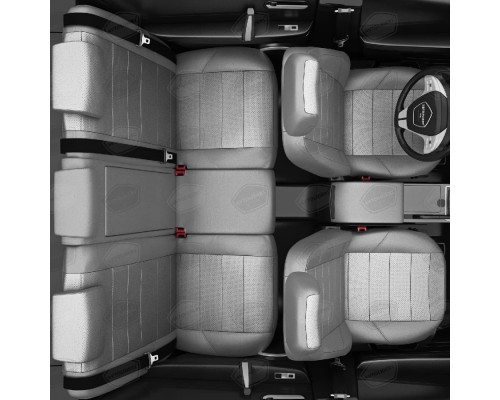 Чехлы на сиденья АвтоЛидер для Peugeot Partner Tepee (2007-2018) светло-Серые Артикул PG21-0905-CI21-0905-EC23 Фото