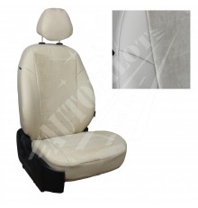 Чехлы на сиденья из алькантары (бежевые) для Toyota Corolla седан c 18г. (без заднего подлокотника) комплектация Standart / Classic